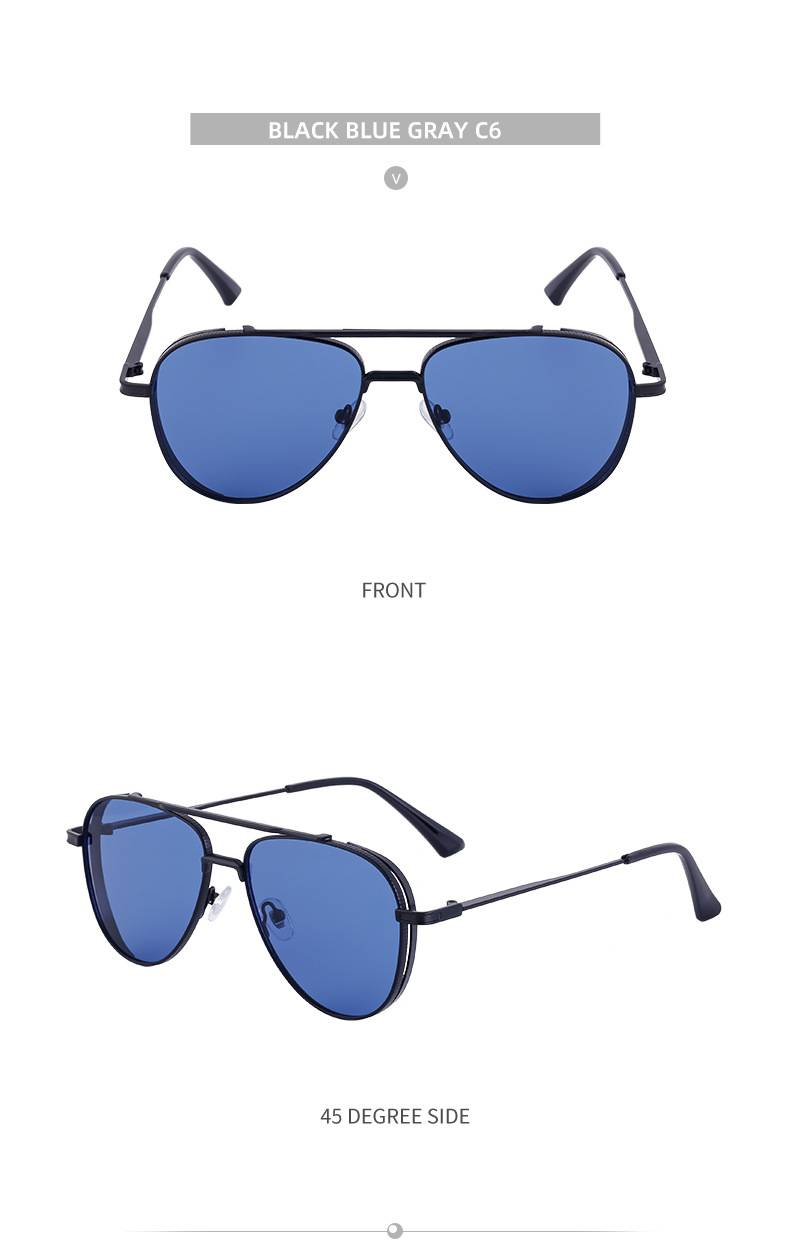 European and American retro double beam toad sunglasses for men, steam punk style flying sunglasses for men_voghion.com