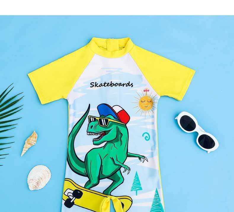 Costume da bagno per bambini Mother&Kids, costume intero per bambini, dinosauro, sorgenti termali, asciugatura rapida, protezione solare, carino_voghion.com