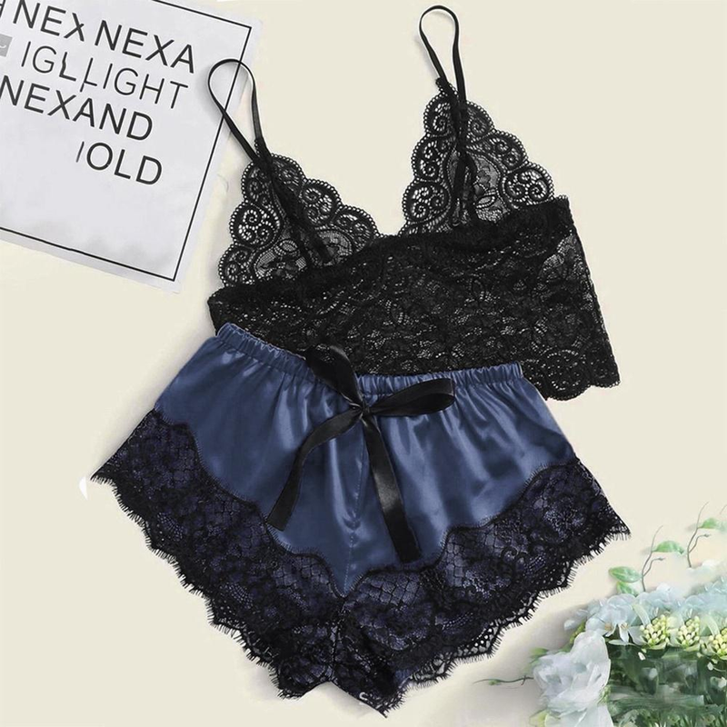 Women's Intimates Pajamas Lace Pajamas Underwear Nightdress_voghion.com