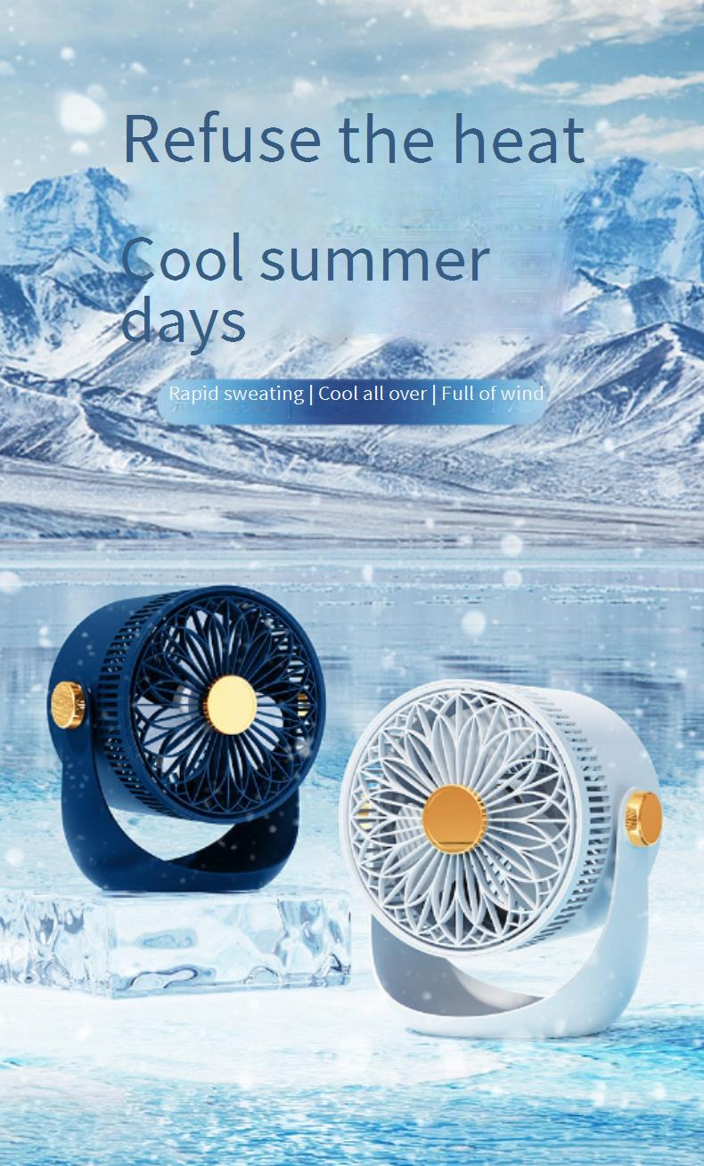 Ventilatore pieghevole a 100 velocità, ricaricabile tramite USB e montabile a parete (ventilatore portatile da scrivania per ufficio/dormitorio, ultra silenzioso, con inclinazione regolabile)_voghion.com