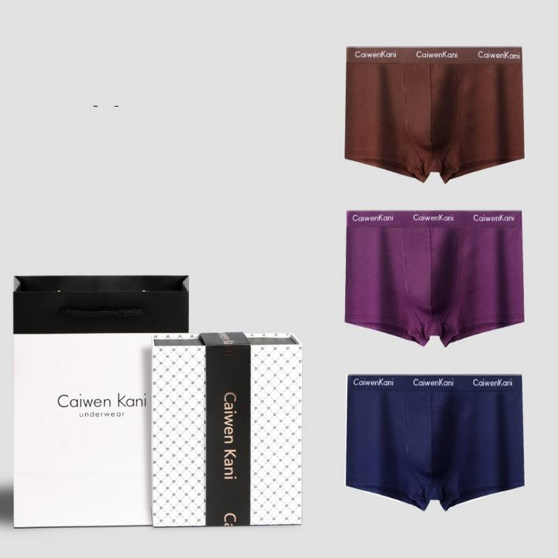 Herren-Boxershorts aus hochwertiger Baumwolle im 4er-Pack – Atmungsaktives, antibakterielles und nahtloses Komfort-Unterwäsche-Geschenkset (Schwarz/Grau/Weiß/Blau)_voghion.com