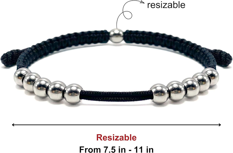 Golf Stainless Steel 10 Bead Counter Bracelet, Golf Stroke Counting Bracelet, Adjustable Size, Easy To Adjust Golf Circular Scoring Tracker, Durable_voghion.com