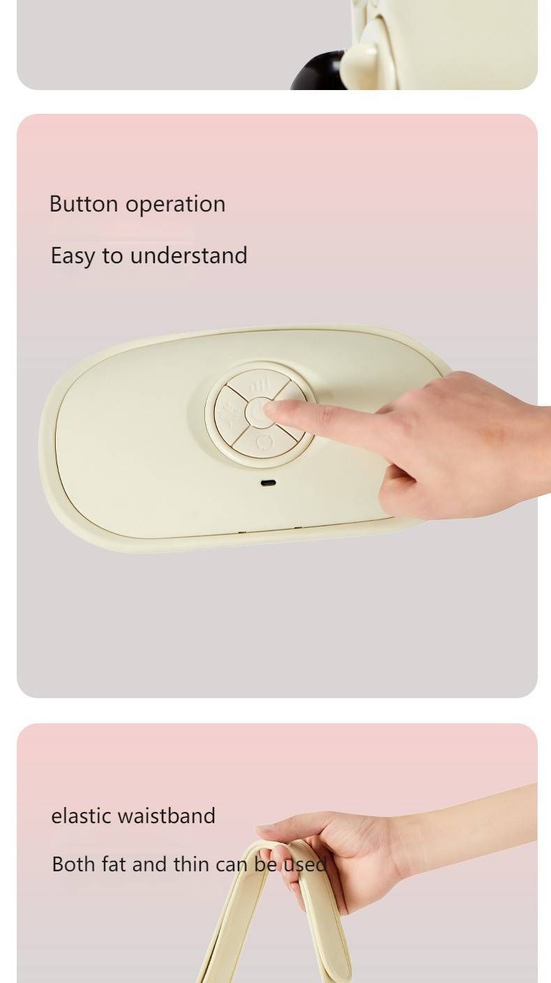 Masajeador abdominal inteligente con moxibustión y compresas calientes - Masajeador eléctrico de vientre con piedra biana y terapia de amasamiento para relajación y comodidad_voghion.com