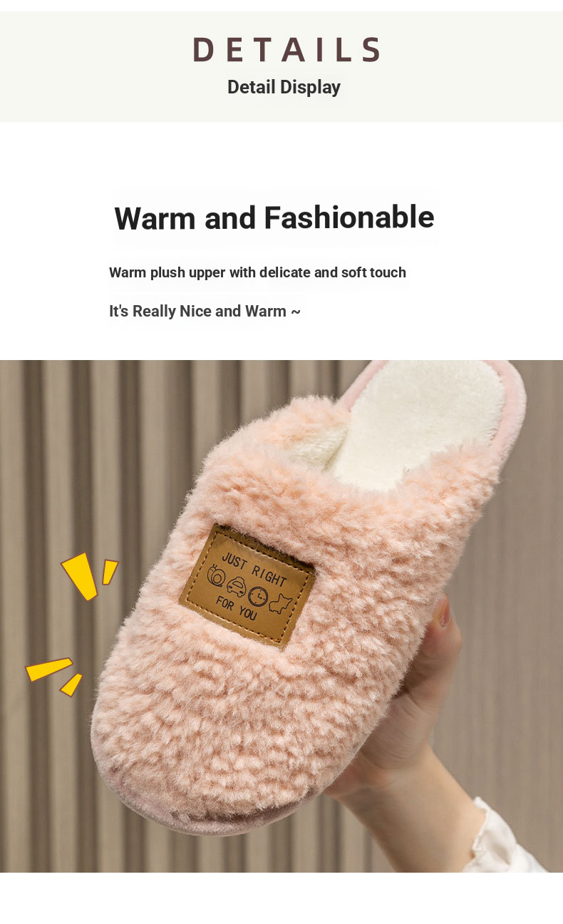 Hochwertige Hausschuhe für Paare aus Kunstfell – rutschfeste PVC-Sohle mit gepolsterter Gummizwischensohle – Unisex-Hausschuhe für den Winter, ideal für Zuhause und auch für Schwangere._voghion.com