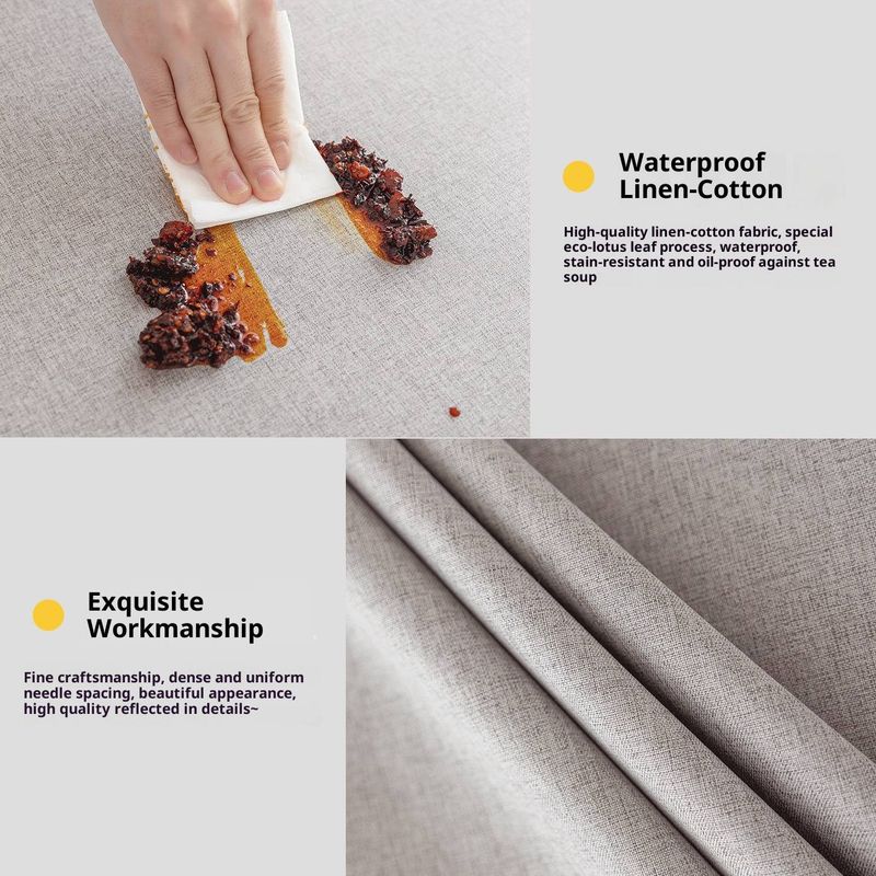 Tovaglia moderna e minimalista in poliestere – Copertura per tavolo da pranzo rotonda impermeabile, resistente al calore e antimacchia per casa e ristorante_voghion.com