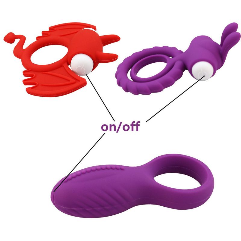 Anelli vibranti per ritardare l'eiaculazione BDSM, giocattoli sessuali elastici ultra morbidi per uomini_voghion.com