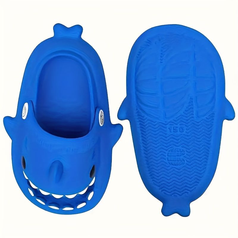 Zuecos con diseño de tiburón de EVA adorables para niños de ZXCDINO, zapatillas de suela suave antideslizantes, ligeras y transpirables, calzado para niños_voghion.com