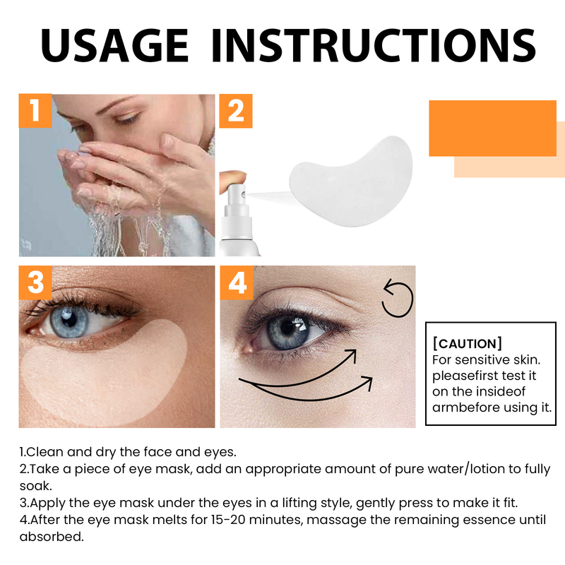 EELHOE collagen water-soluble facial lightens dark circles, bags, wrinkles fine lines, lifts and tightens eye mask_voghion.com