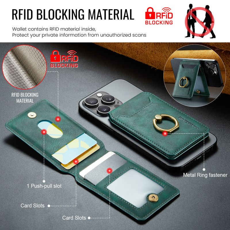 K1 For 16 Phone15 Ring Bracket Magnetic Card Holder Mobile Phone Magnetic Card Holder_voghion.com