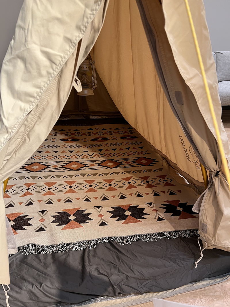 Vanlife Ethno-Stil Zelt-Innenkissen, aufblasbares Bett, Sofa, Decke, Strand, Picknick-Teppich_voghion.com