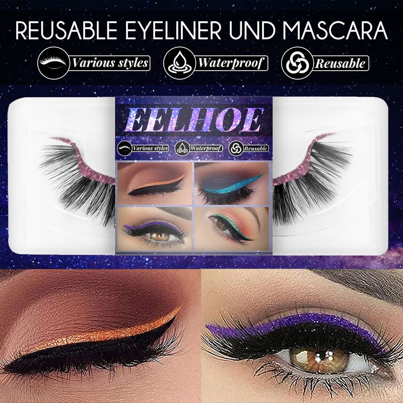 Ciglia finte 3D autoadesive in visone senza colla EELHOE, adesivi per ombretto e eyeliner_voghion.com