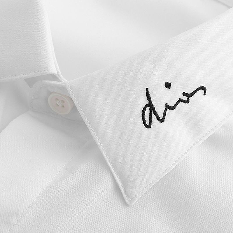 Unbeatable Quality Men's Spring And Autumn Color Contrast Letter Embroidered Yapi Long Sleeve Trendy Brand High End Gentleman Versatile_voghion.com