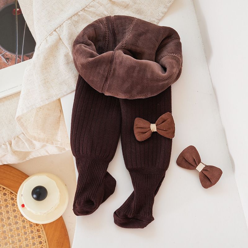Vêtements pour enfants Collants épais en velours pour enfants d'hiver pour filles Leggings chauds pour bébé de couleur Maillard_voghion.com