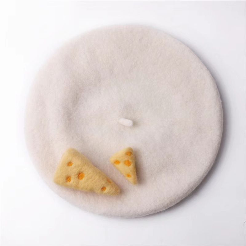 Novo v trgovini INS Ljubka volnena baretka s sirom za žensko slikarko, zima, pomlad, vsestranska, edinstvena študentska kapa 모자 gorros invierno mujer_voghion.com