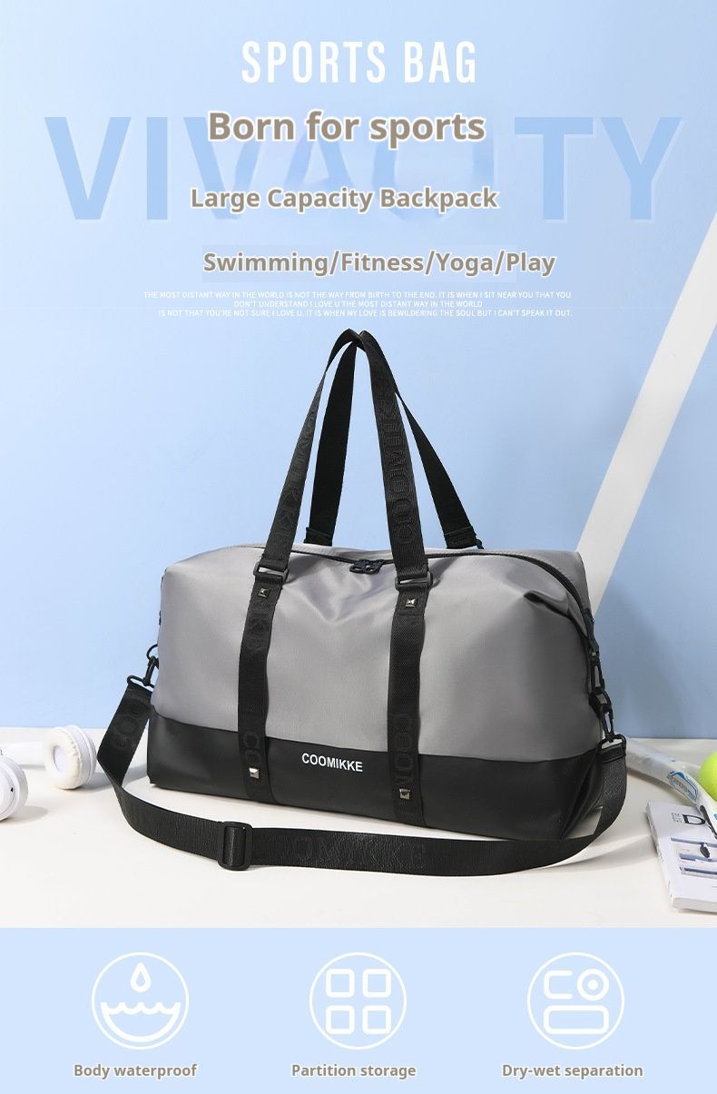 New Travel Storage Bag Luggage Storage Bag Oxford Cloth Handheld Large Capacity Dry Wet Separation Sports Fitness Bag_voghion.com