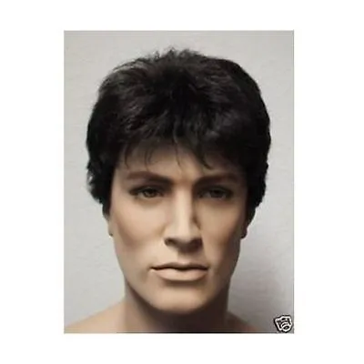 Parrucca/parrucca per capelli corti neri alla moda da uomo. Parrucca piena nuova Cos_voghion.com