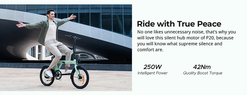 ENGWE P20 Klappbar City e-Bike 250w fir Pendelen Dréimoment Sensor 36V9.6AH_voghion.com