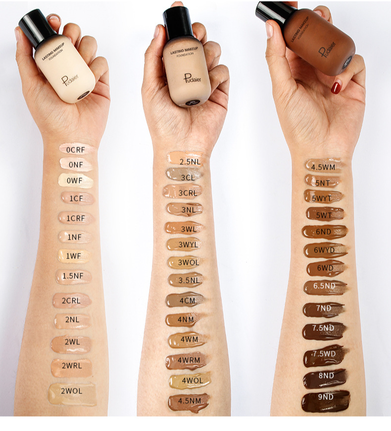 Gesichtsgrundierung Pudaier BB Cream Foundation Flüssig Natürlicher, durchscheinender, langanhaltender, feuchtigkeitsspendender Concealer Kompaktflasche Für Mischhaut_voghion.com