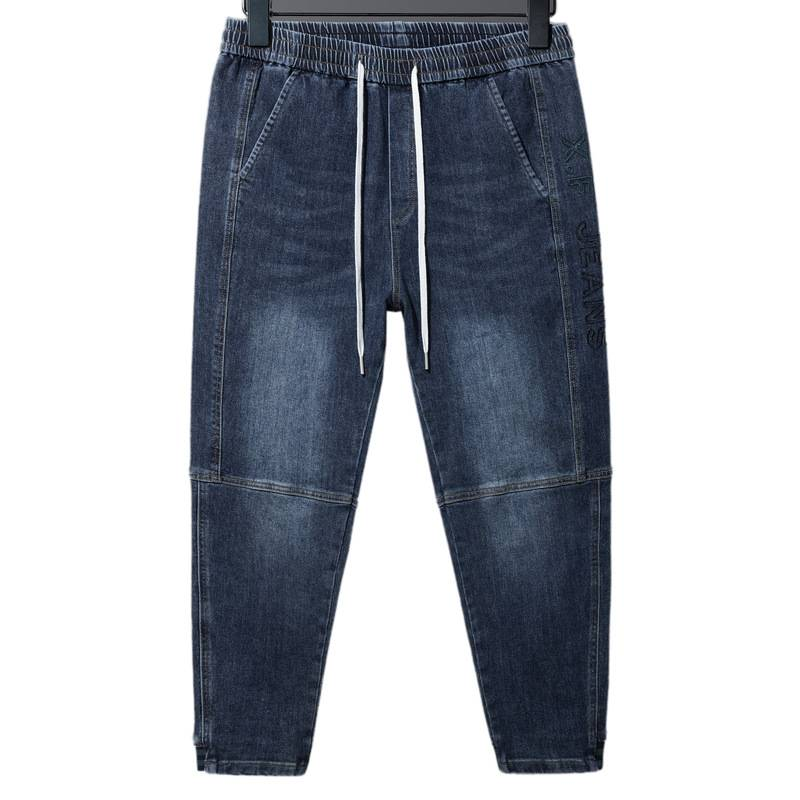 Herrenbekleidung Plus Size Herbst Elastische Röhrenjeans Dicke Männer Lose Vielseitige Hose_voghion.com