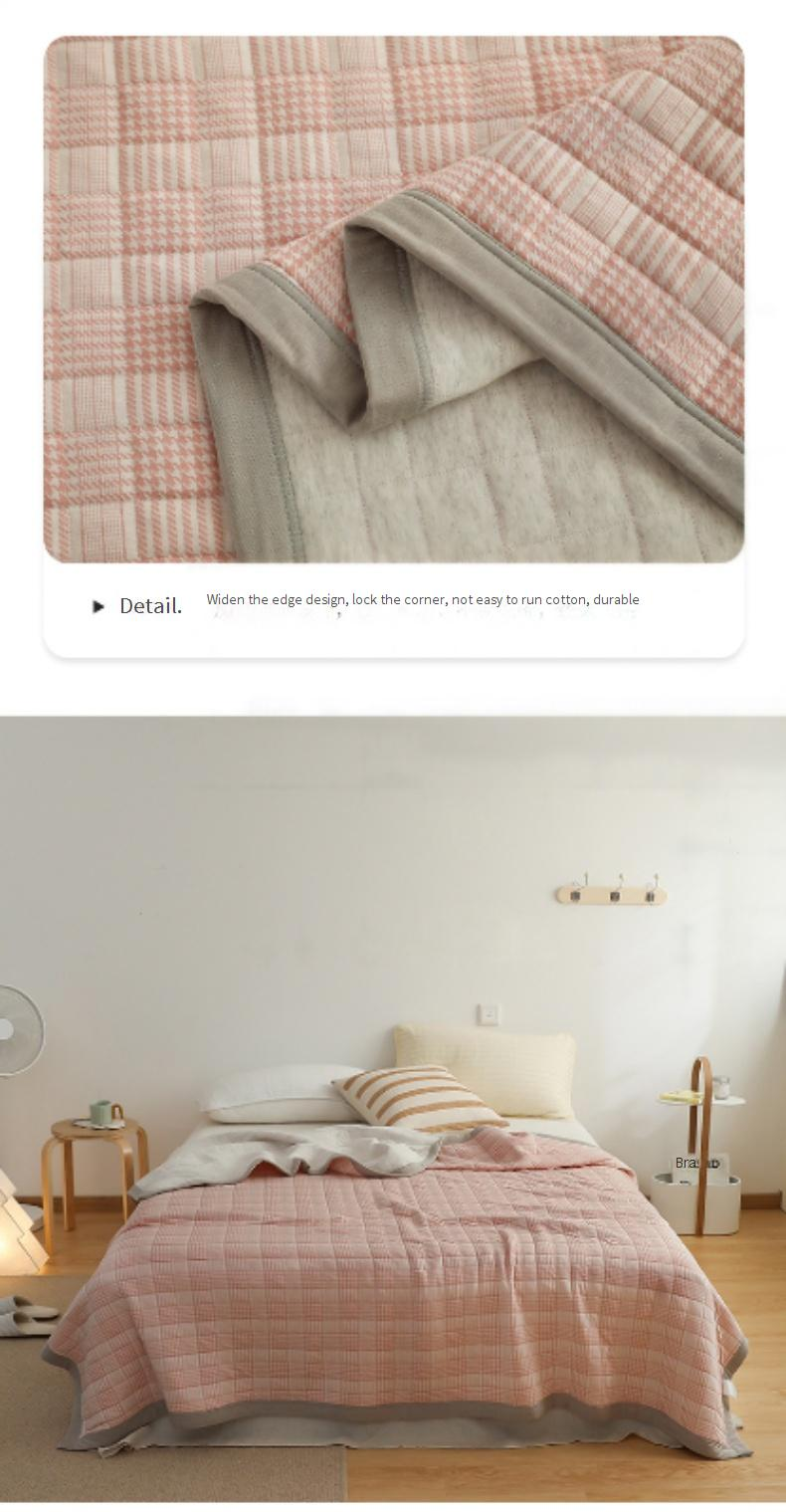 High End Yarn Dyed Cotton Jacquard Blanket Cotton Summer Quilt Knitted Cotton Cover Blanket Summer Quilt Air Conditioner_voghion.com