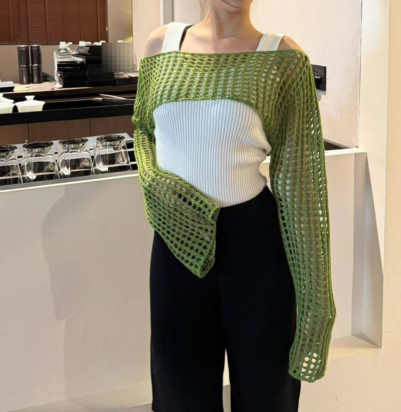 Women's Crochet Knit Top Lace-Up Boho Beach Cover-Up Short Sleeveless Summer Casual Streetwear Fashion_voghion.com