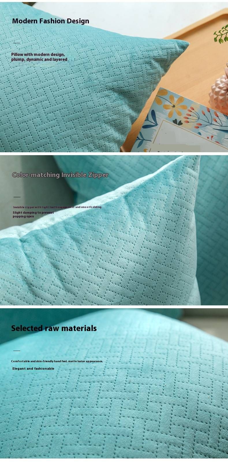 Einfarbiger Kissenbezug aus Polyester – moderner, minimalistischer Kissenbezug für Sofa, Bett, Büro (45 x 45 cm, ohne Einsatz, maschinenwaschbar, mehrere Farben)_voghion.com