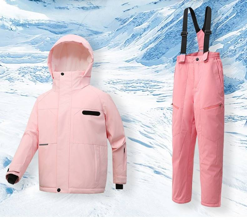 Winter-Schneeanzug-Set für Kinder – Wasserdichte Thermo-Skijacke und -hose für Jungen und Mädchen – Outdoor-Schneesport und Kleidung für kaltes Wetter_voghion.com