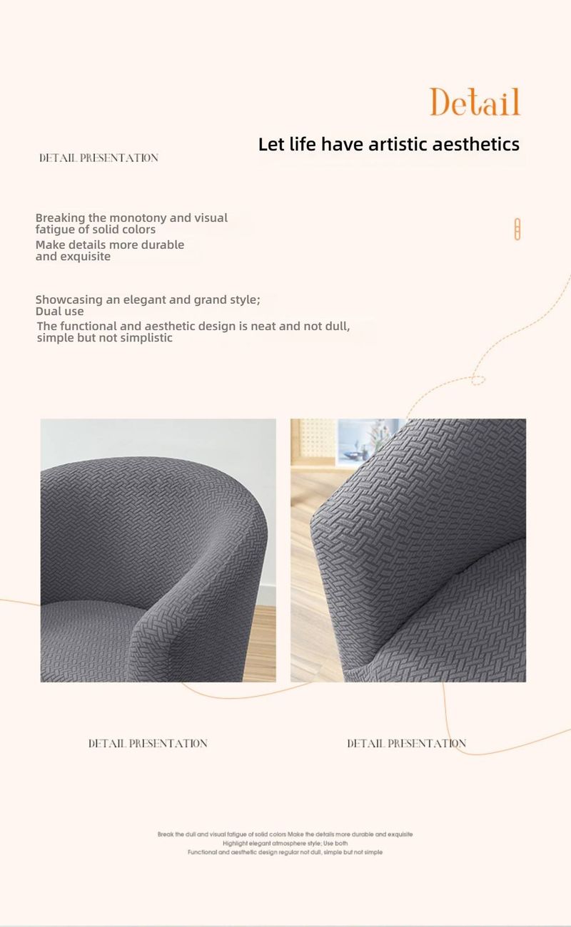 Copripoltrona elasticizzato in jacquard con sezione a T – Copribraccio rotondo antiscivolo e protezione per lo stand, copridivano elastico antiscivolo antipolvere_voghion.com