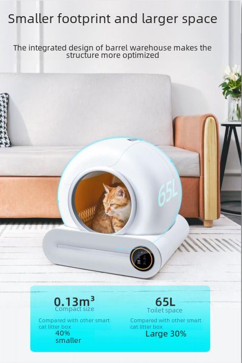 Bac à litière intelligent pour chat Hot Pet, transfrontalier, nettoyage automatique, déodorant électrique, machine à litière pour chat entièrement fermée_voghion.com