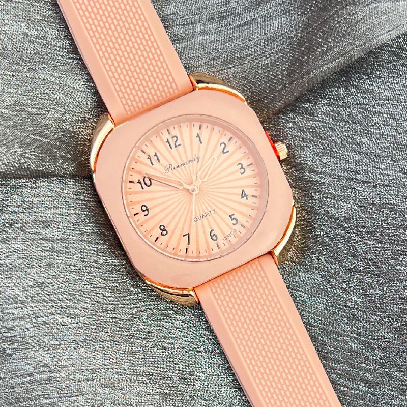 Orologio digitale con cassa rettangolare, bordo in metallo color caramella, orologio da scuola in silicone, regalo per lavoro, tutti i giorni, compleanno, anniversario, San Valentino_voghion.com