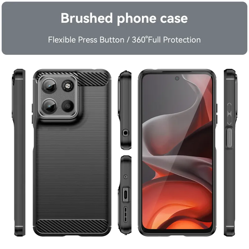 Carbon Fiber Silicone Back TPU Case For Edge 50 Ultra Pro Fusion NEO Moto G85 G75 G55 G45 G35 G15 G05 G34 G24 G04/S_voghion.com