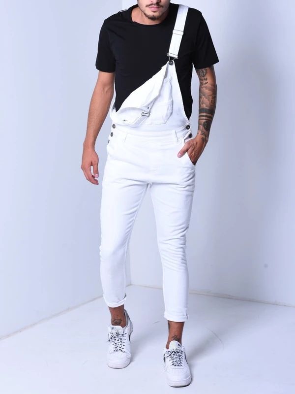 Moderigtig herre camisole jumpsuit i revet denim, populær i 3 farver_voghion.com