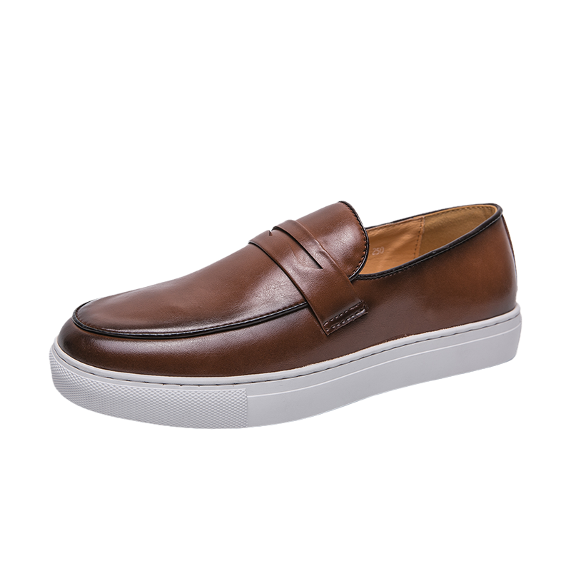 Herren Casual Fashion Loafers Mokassins Slip On Man Flats Bequeme Herrenschuhe aus echtem Leder Chaussure Homme Cuir_voghion.com