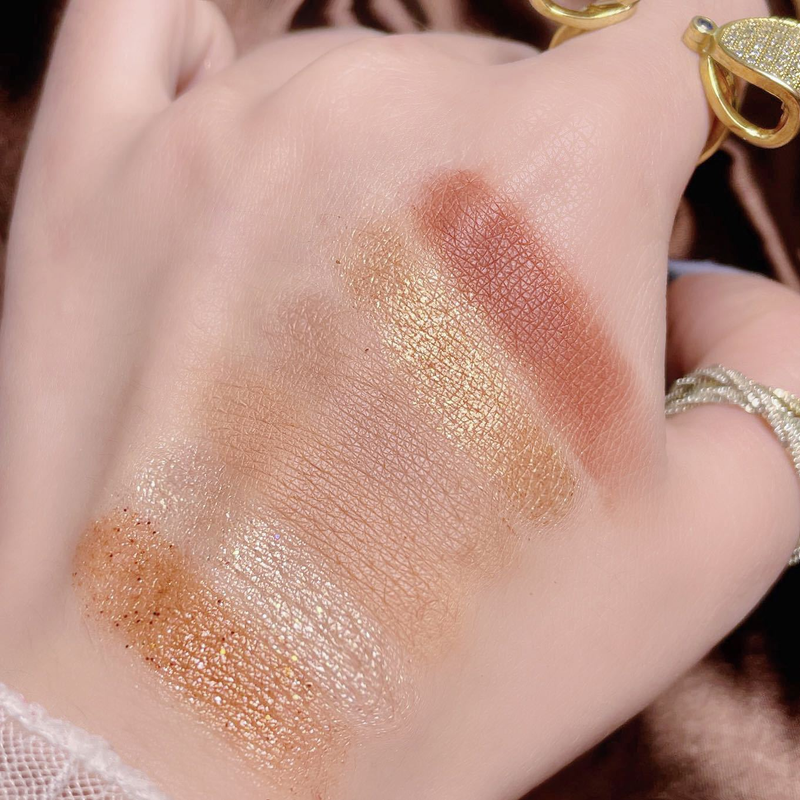 12 color lace eyeshadow tray Blush Highlight Contour Dream Goddess Makeup_voghion.com