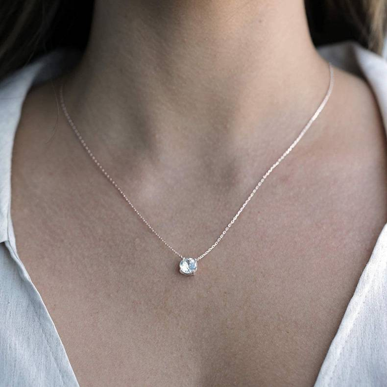 Collana con ciondolo in zircone quadrato rotondo di bigiotteria alla moda, piccolo braccialetto con fiore di margherita, catena con perline rotonde_voghion.com