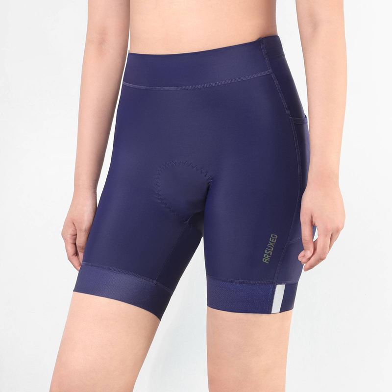 NOKO-ARSUXEO Zomersport Fitness Fietsbroek Dames Strakke Vochtafvoerende Siliconen Spons Pad Driepuntsbroek_voghion.com