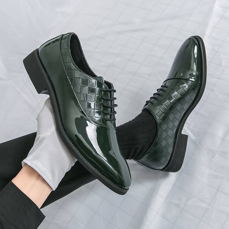 Moški elegantni čevlji, poslovni formalni britanski stil, usnjeni derby čevlji, poročni čevlji za moške, poletje 2025, novi, zračni_voghion.com