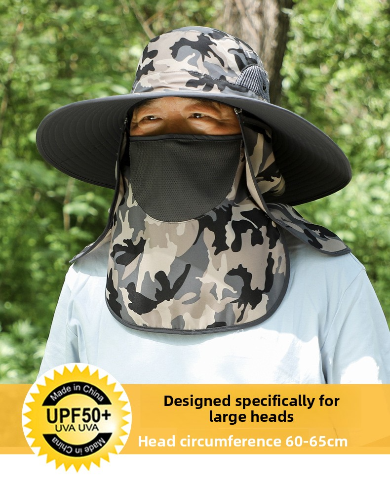 Cappello da pescatore estivo da uomo XXL - Taglia extra large per testa e viso grandi - Protezione UV UPF 50+_voghion.com