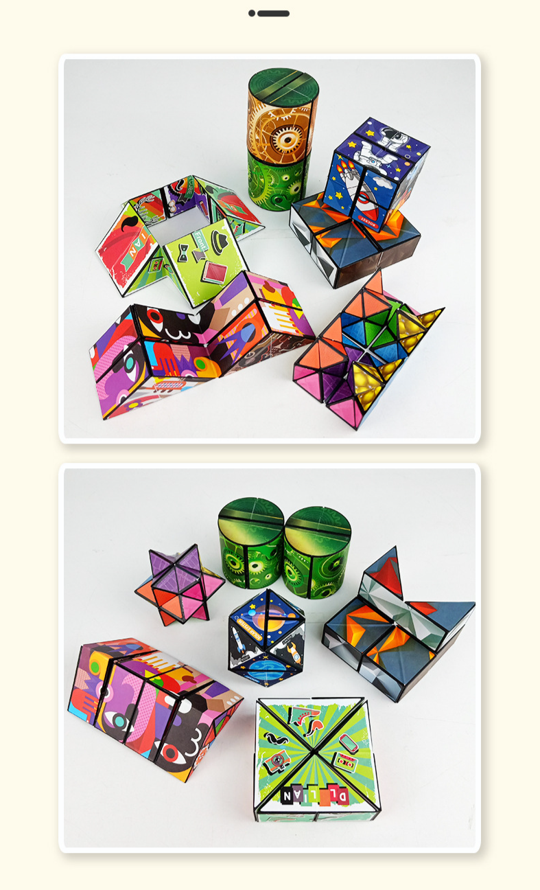 Cubo Mágico Magnético 3D Tridimensional Cubo Mágico Geométrico Mais Vendido Cubo Mágico Magnético em Formato Especial Brinquedos Educativos_voghion.com
