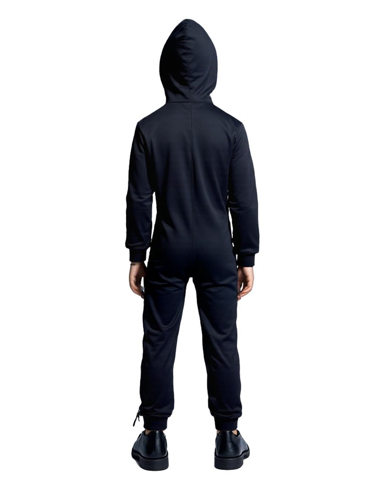 Halloween Kinderkostüm Totenkopf Skelett Weiß Leuchtendes Geisterkostüm Spiel Einteiliges Mit Kapuze Cos Kleidung Dekoration_voghion.com