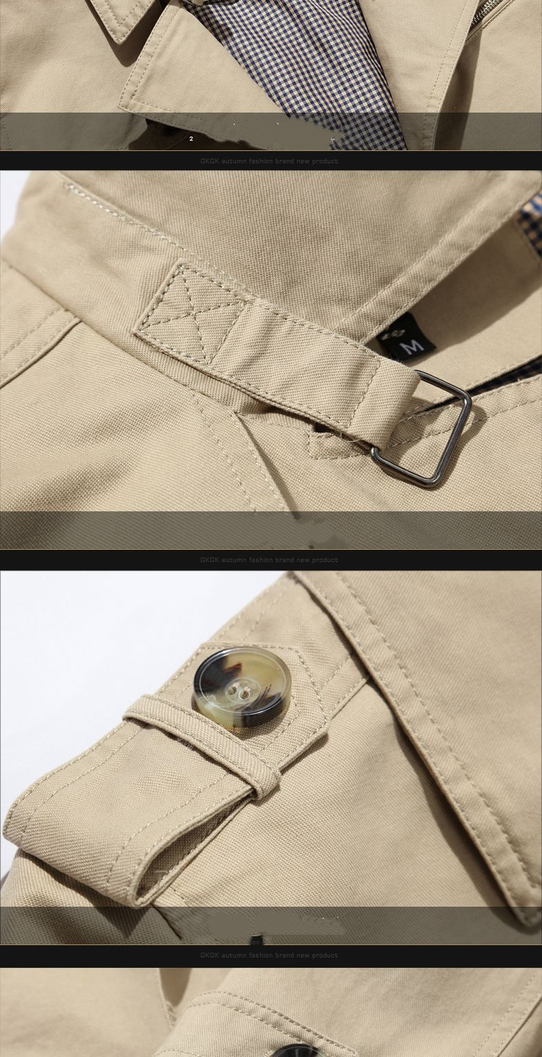 2025 New Men's Jacket, Pure Cotton Large Size Mid-length Jacket, Men's Casual Solid Color Coat_voghion.com