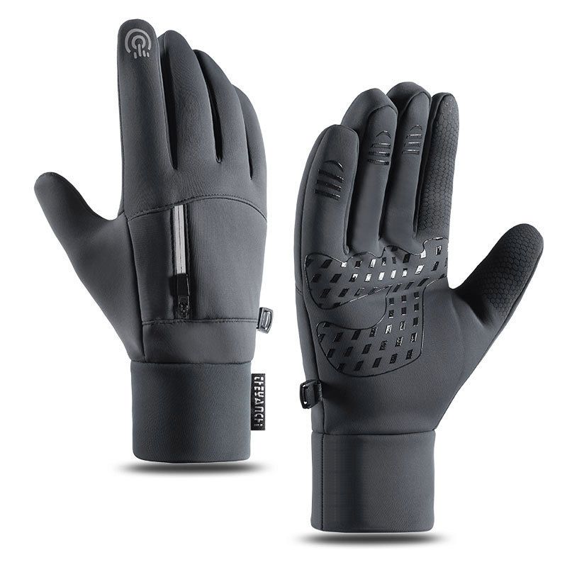 Waterproof Touchscreen Warm Fleece-Lined Thickened Gloves For Fall And Winter Outdoor Activities_voghion.com