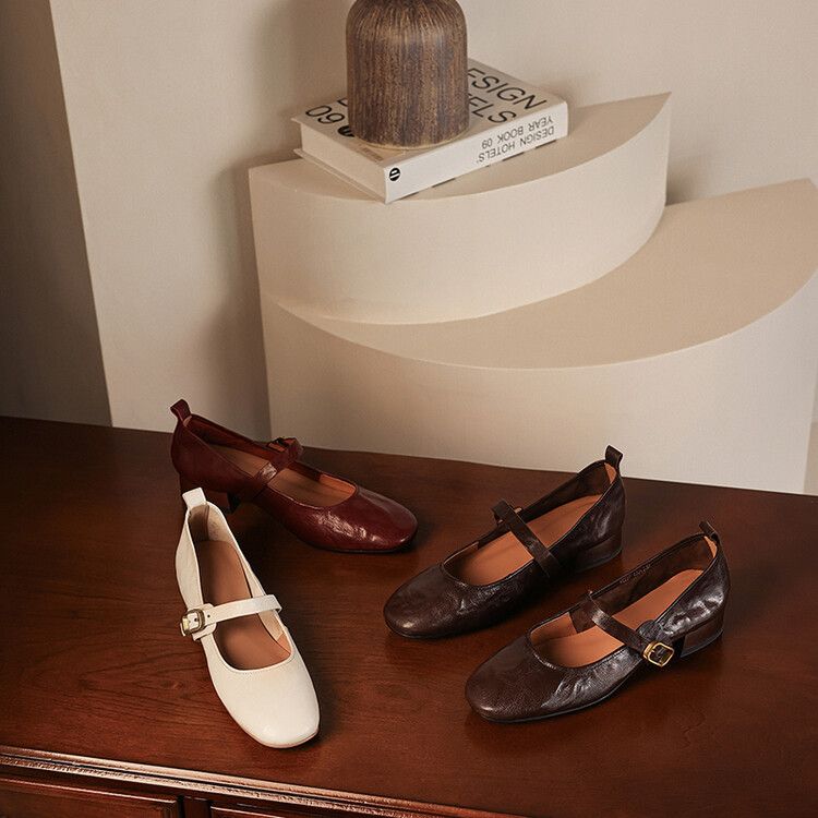 Lässige Lammfell-Mid-Single-Schuhe für Damen im Herbst 2024, neue Mary-Jane-Schuhe mit niedrigem Absatz und weicher Sohle, runde Zehenpartie_voghion.com