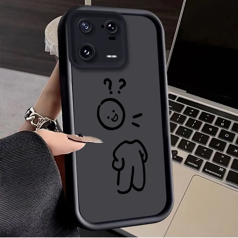 Coque en silicone souple pour Xiaomi Mi 14, 13, 13T, 12, 12T, 11, 11T Pro Lite, 12X, 12S, POCO F6, F5, X5, X3, NFC, motif drôle de petites personnes_voghion.com