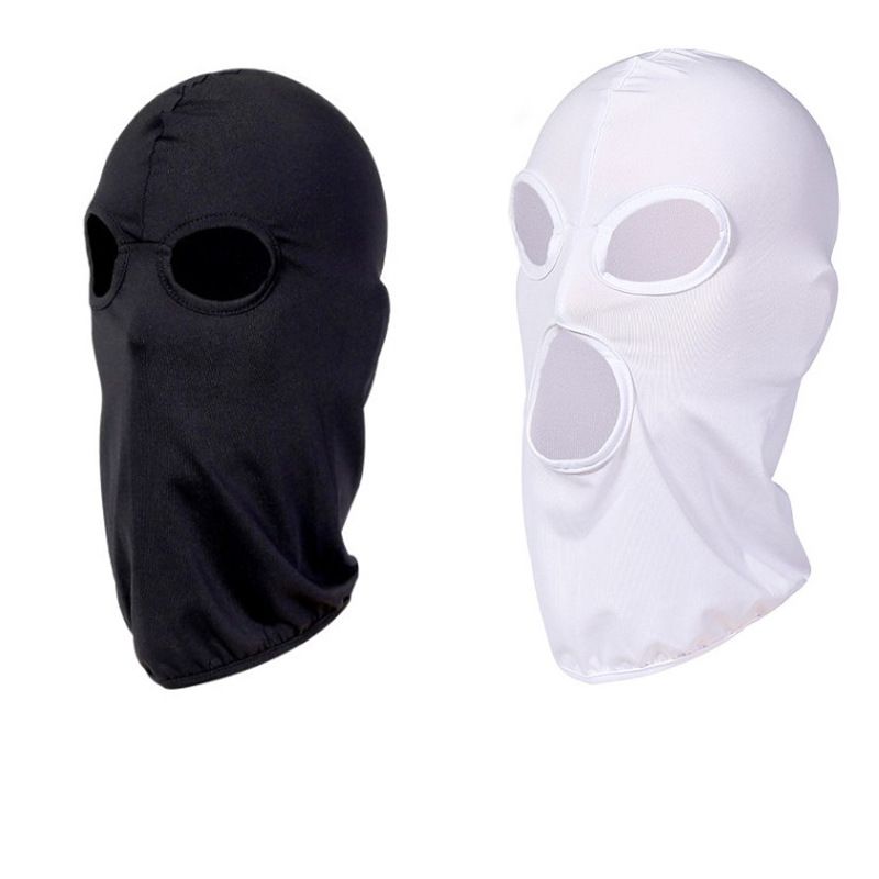 LazyZoom Summer 2-Hole 3-Hole Sports Riding Windproof Mask Motorcycle Face Cover Breathable Liner Cap Helmet Inner Village_voghion.com