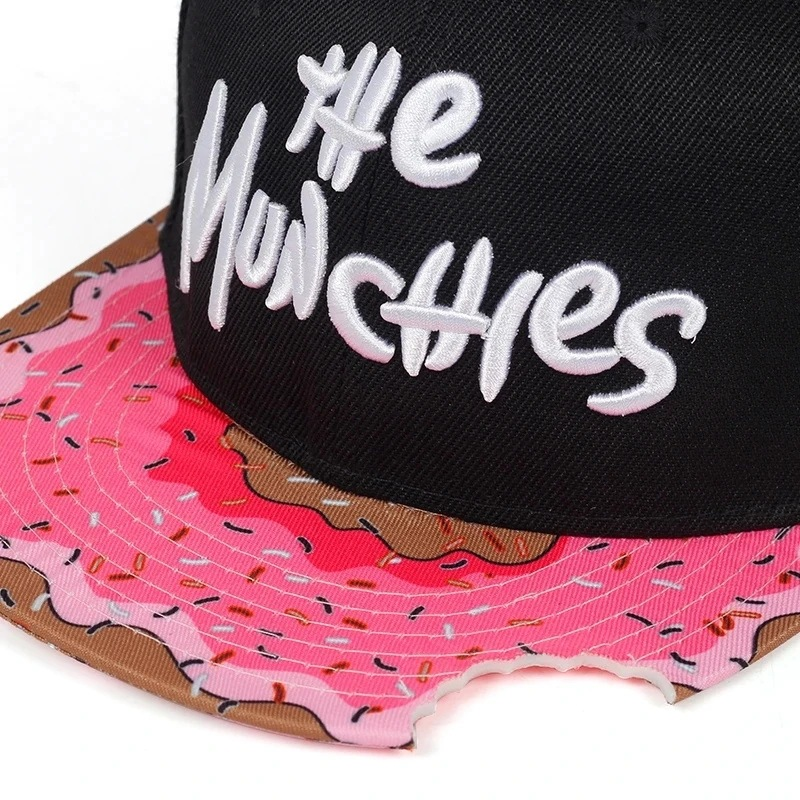 Men's Notched Donut Top Baseball Women's Hip Hop Embroidered Flat Edge Hat Yama_voghion.com