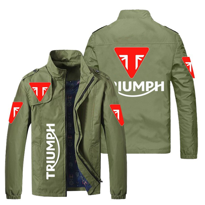 Veste coupe-vent à col montant et poches latérales pour homme, idéale pour la moto, collection automne 2022_voghion.com