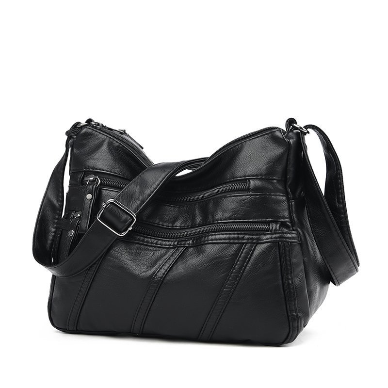 Single Shoulder Mom's 2023 Summer New Washed Soft Leather Women's Crossbody Large Capacity Middle aged and Elderly Bag_voghion.com