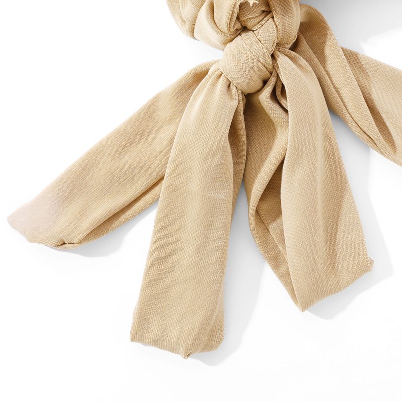 nuovo cappello foulard lungo a coda a quattro barre in velluto tinta unita autunnale e invernale per donna_voghion.com