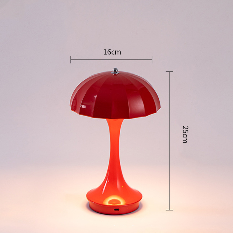 Cogumelo lâmpada de mesa quarto cabeceira flor bud lâmpada medieval criativo escurecimento toque decorativo lâmpada mesa_voghion.com